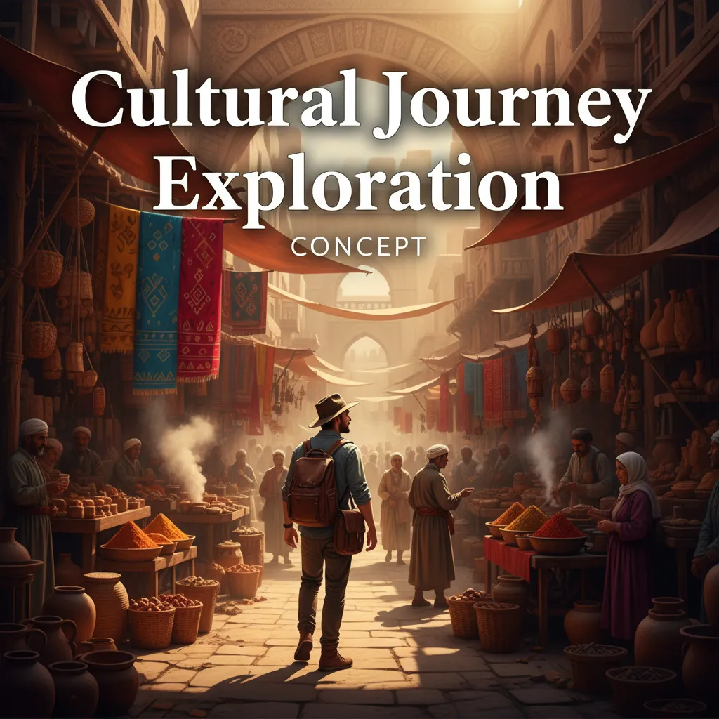 Cultural journey exploration concept